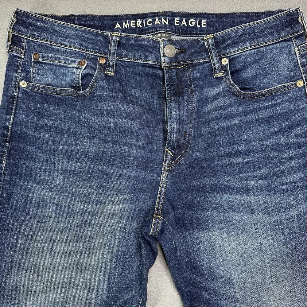 American Eagle Original Straight Jeans Men's 34x32 AirFlex+ Stretch Denim